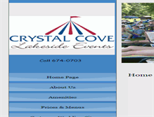 Tablet Screenshot of crystalcoveevents.com